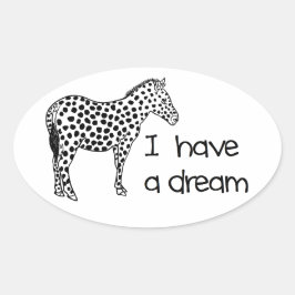 Adesivo Oval o sonho da zebra