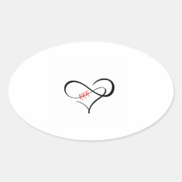 Adesivo Oval O Triplo H Infinity Heart