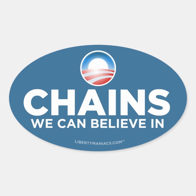 Adesivo Oval Obama Parody Chains Sticker (Frente)