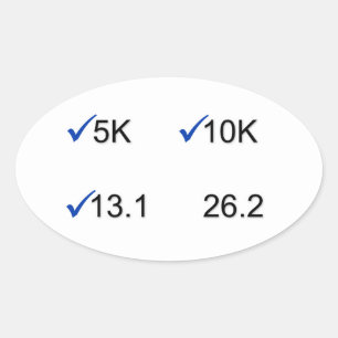 Adesivo Oval Objetivos da maratona