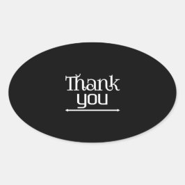 Adesivo Oval Obrigado