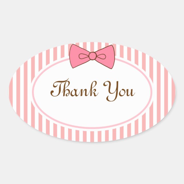 Adesivo Oval Obrigado Arco (Frente)