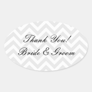 Adesivo Oval Obrigado oval do casamento você aferidores do