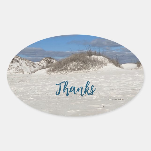 Adesivo Oval Obrigado Oval Sticker (Frente)