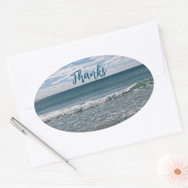 Adesivo Oval Obrigado Oval Sticker (Envelope)