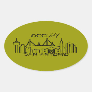 Adesivo Oval Ocupe San Antonio