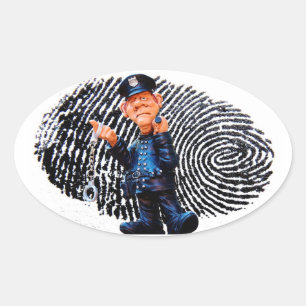 Adesivo Oval Oficial de Polícia