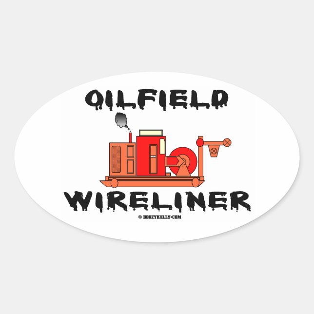Adesivo Oval Oilfield Wireliner,Wireline,Slickline,Operador,Óle (Frente)