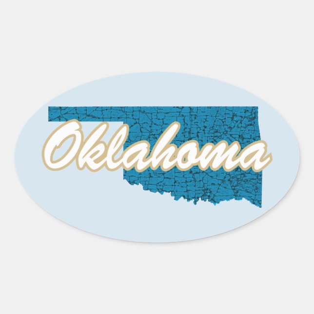 Adesivo Oval Oklahoma (Frente)
