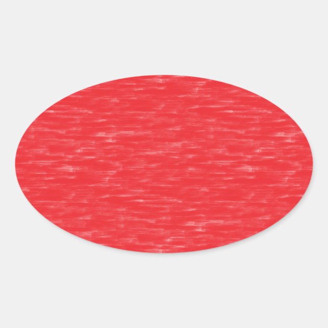 Adesivo Oval Óleo vermelho pintado (Frente)