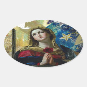 Adesivo Oval Olhe acima