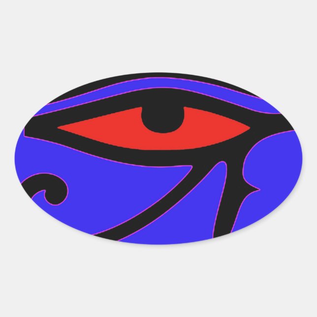 Adesivo Oval Olho de Horus (Frente)
