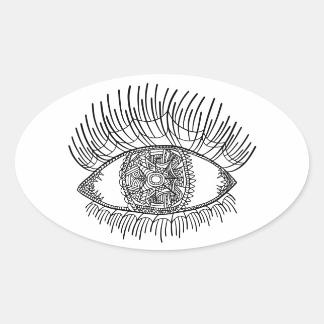 Adesivo Oval Olho Inspirado (Frente)