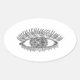 Adesivo Oval Olho inspirado