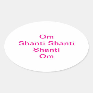 Adesivo Oval Om Shanti Shanti Hankamer Artjunkhaus Yoga