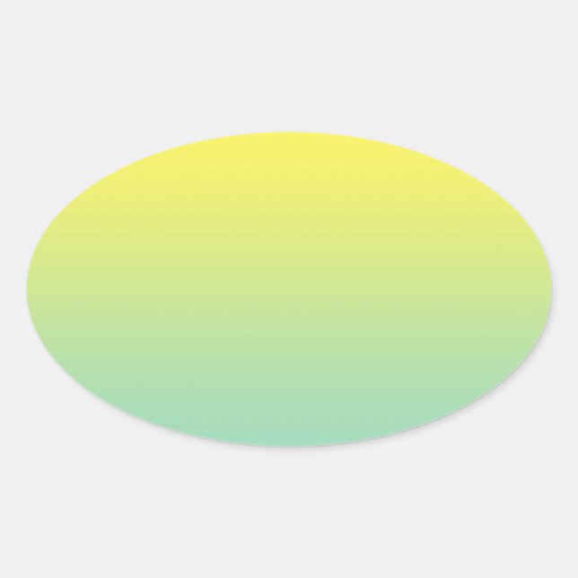 Adesivo Oval Ómbolo Verde e Amarelo (Frente)