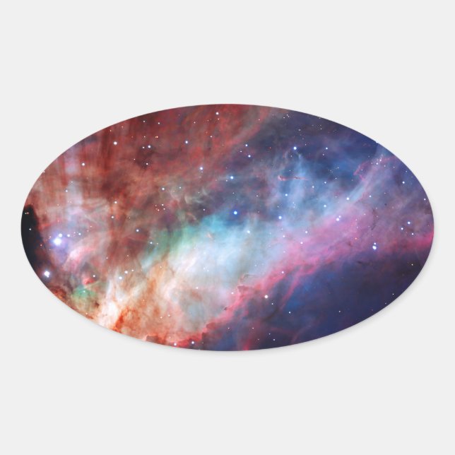 Adesivo Oval Omega Nebula - Nosso Incrível Universo (Frente)