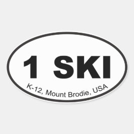 Adesivo Oval One Ski Euro Sticker