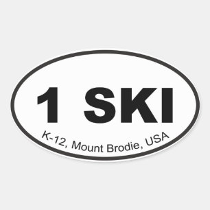 Adesivo Oval One Ski Euro Sticker