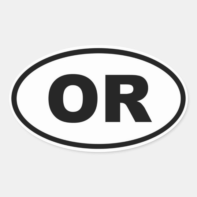 Adesivo Oval OR Oregon (Frente)