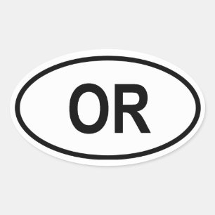 Adesivo Oval Oregon "OU "