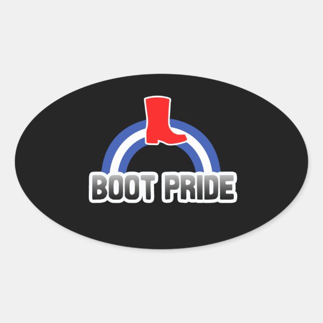 Adesivo Oval Orgulho da Bota (Frente)