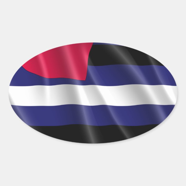 ADESIVO OVAL ORGULHO DE COURO (Frente)