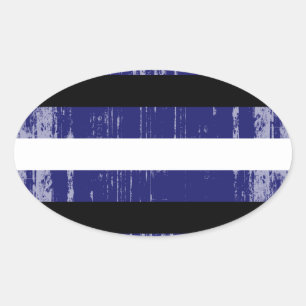 Adesivo Oval ORGULHO DE COURO envelhecido