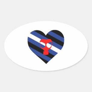 Adesivo Oval Orgulho de Máscara