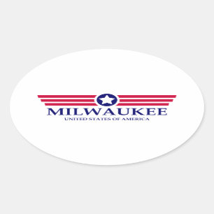 Adesivo Oval Orgulho de Milwaukee