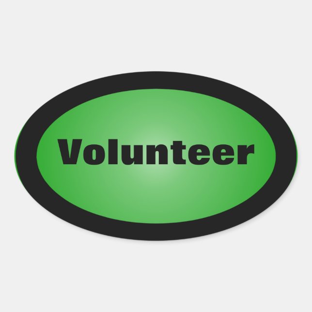 Adesivo Oval Orgulho de ser um Voluntário Dedicado (Frente)