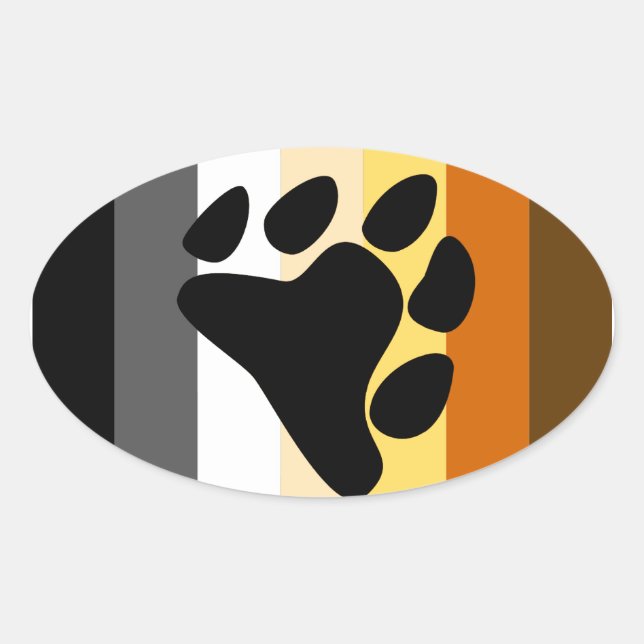 Adesivo Oval Orgulho de Urso (Frente)