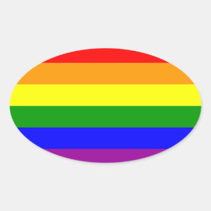 Adesivo Oval Orgulho gay LGBT* Vinheta Oval
