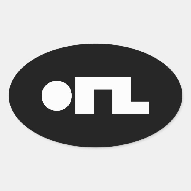 Adesivo Oval ORZ Emoticon Kaomoji Emoji (Frente)