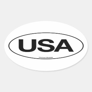 Adesivo Oval Os Estados Unidos ovais