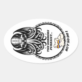 Adesivo Oval Os Horrors PURRsist