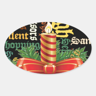 Adesivo Oval Os papais noeis têm um bom dia e uma noite melhor.