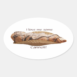 Adesivo Oval Os Stickers do italiano Cannoli Lover