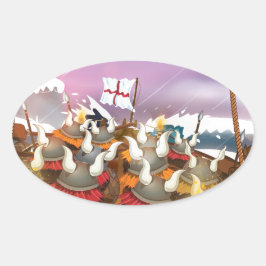 Adesivo Oval Os Vikings