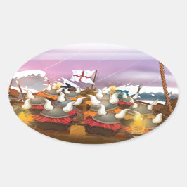 Adesivo Oval Os Vikings