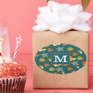 Adesivo Oval Outono Personalizado