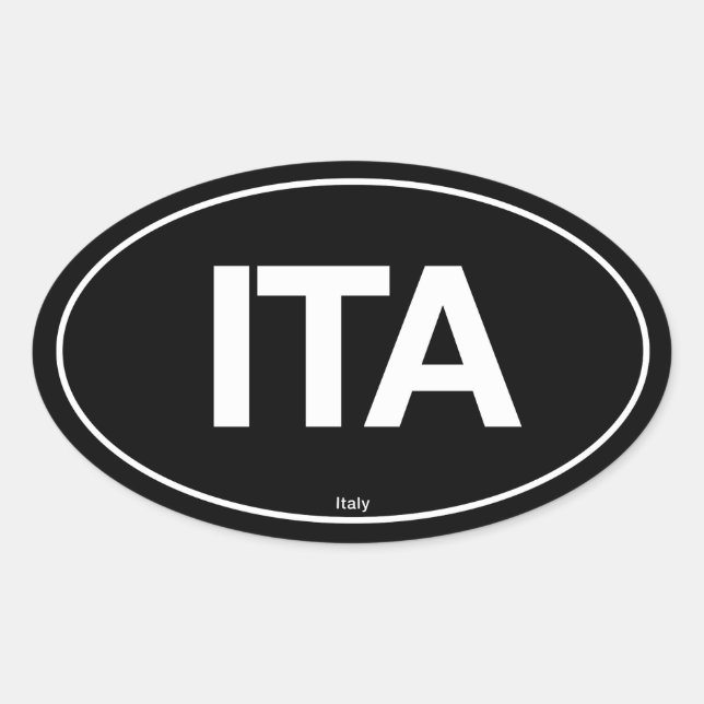 Adesivo Oval Oval de Italia (Frente)