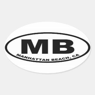 Adesivo Oval Oval do MB Manhattan Beach
