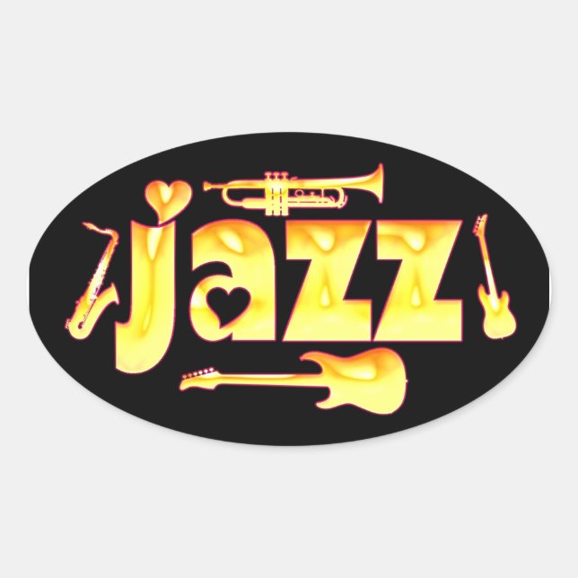 Adesivo Oval Oval Jazz Stickers (Frente)