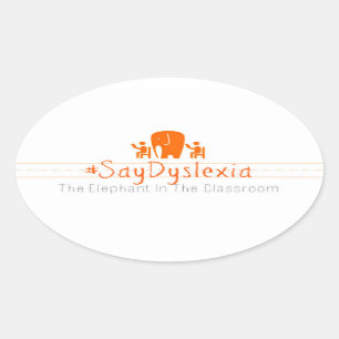 Adesivo Oval Oval #SayDyslexia Stickers, Folha de 4