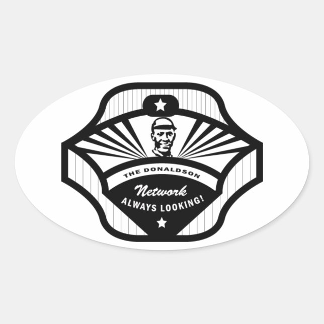 Adesivo Oval Oval Sticker da Rede Donaldson (Frente)