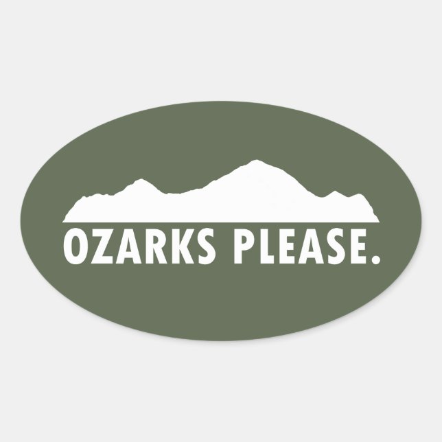Adesivo Oval Ozarks, por favor (Frente)