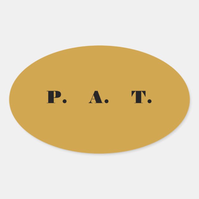 Adesivo Oval P.A.T. Sticker (Frente)