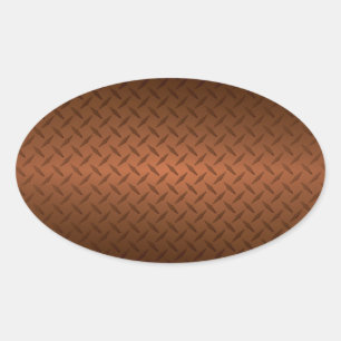 Adesivo Oval Padrão de Aparência Diamondplate Fade de Preto par