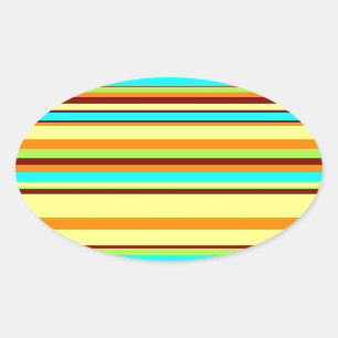 Adesivo Oval Padrão de distribuição de designer personalizado c